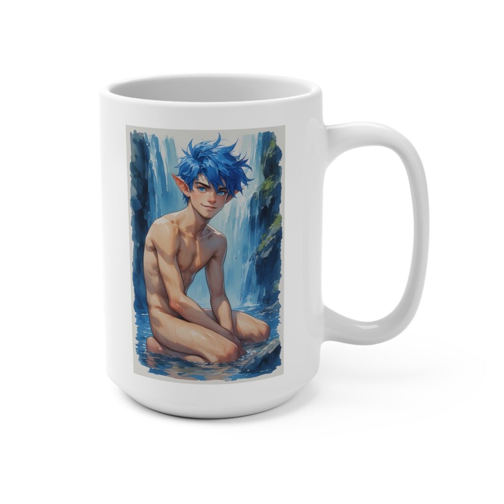 sexy naked male elf mug